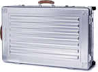 80L Check In Travel Case – Full Aluminum Luggage, Italian Leather Handles