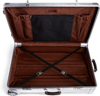 80L Check In Travel Case – Full Aluminum Luggage, Italian Leather Handles