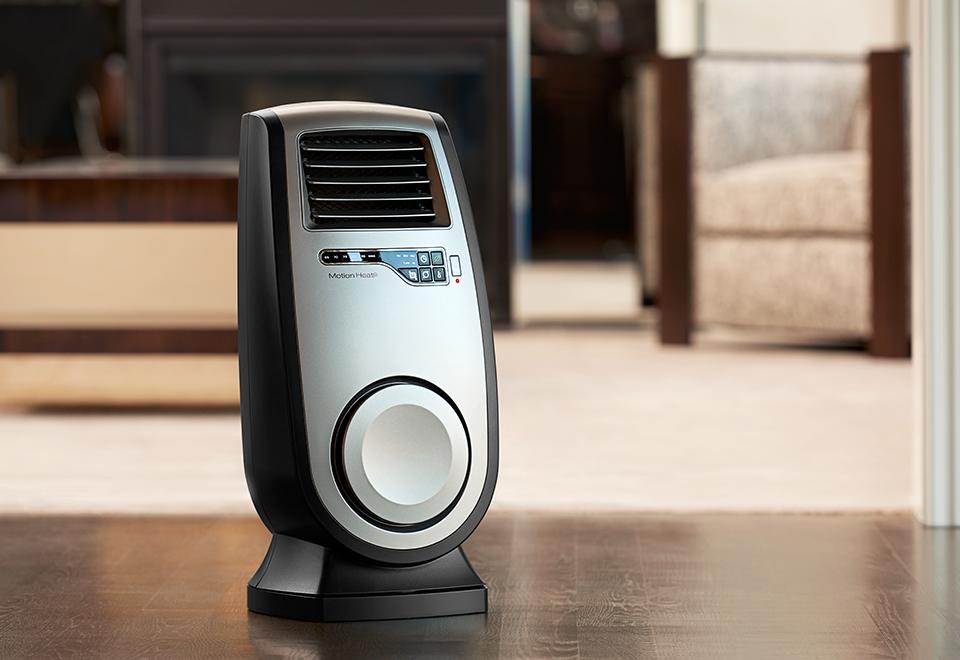 Lasko CC23150 Ultra Ceramic Room Heater with 3D Motion Heat and Remote Control, Gray