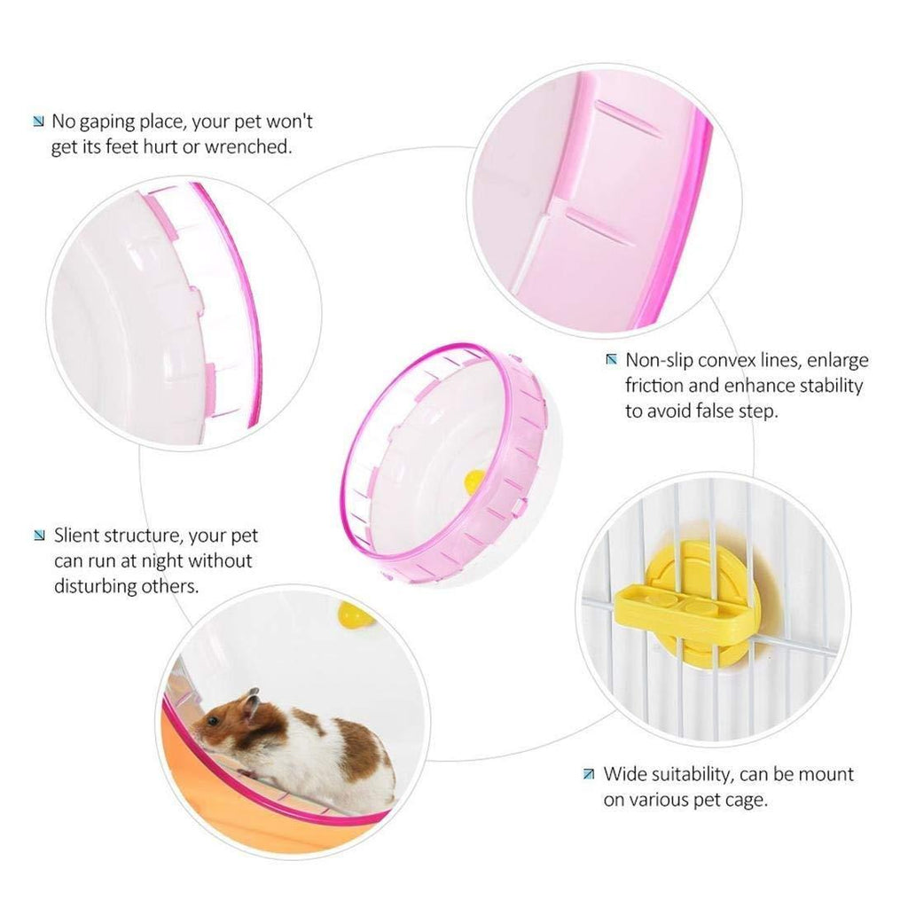 Pet Supplies with A Strong Steel Shaft and PP Material for A Wide Ranof Applications 8.3-inch Hamster Mouse Gerbil Mouse Movement Wheel Silent Rotator PP Running Disk Small Animal Pet