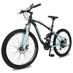 Adult Mountain Bikes 26/27.5 inch Mountain Bicycle, Disc Brakes Suspension Front Fork, 21 Speed Steel Frame Mountain Bike for Adults Mens Womens
