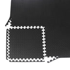 ZENSTYLE 24pcs Puzzle Exercise Mat with EVA Foam InterlocTiles For Exercise Gym, Black