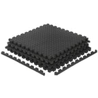 ZENSTYLE 24pcs Puzzle Exercise Mat with EVA Foam InterlocTiles For Exercise Gym, Black