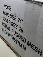 24 ft round swimming pool cover rugged mesh cover wc608 new