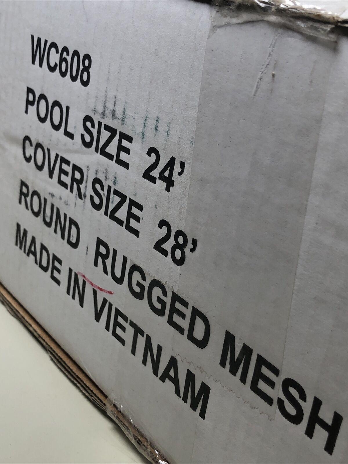 24 ft round swimming pool cover rugged mesh cover wc608 new