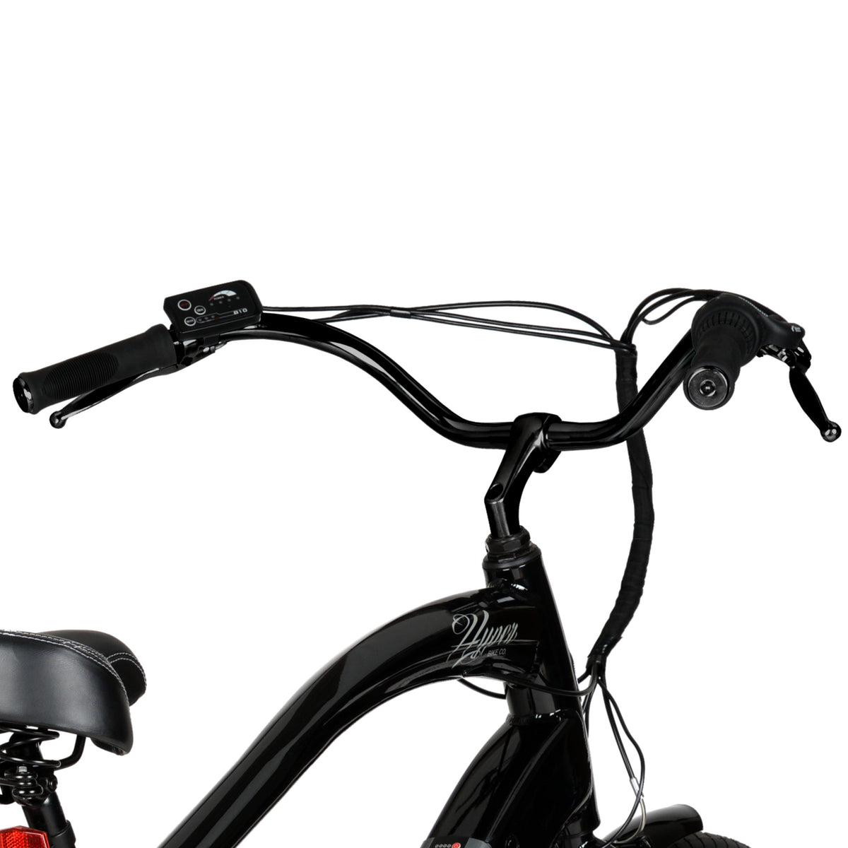 Hyper Bicycles E-Ride Electric Pedal Assist Men's Cruiser Bike, 26" Wheels, Black