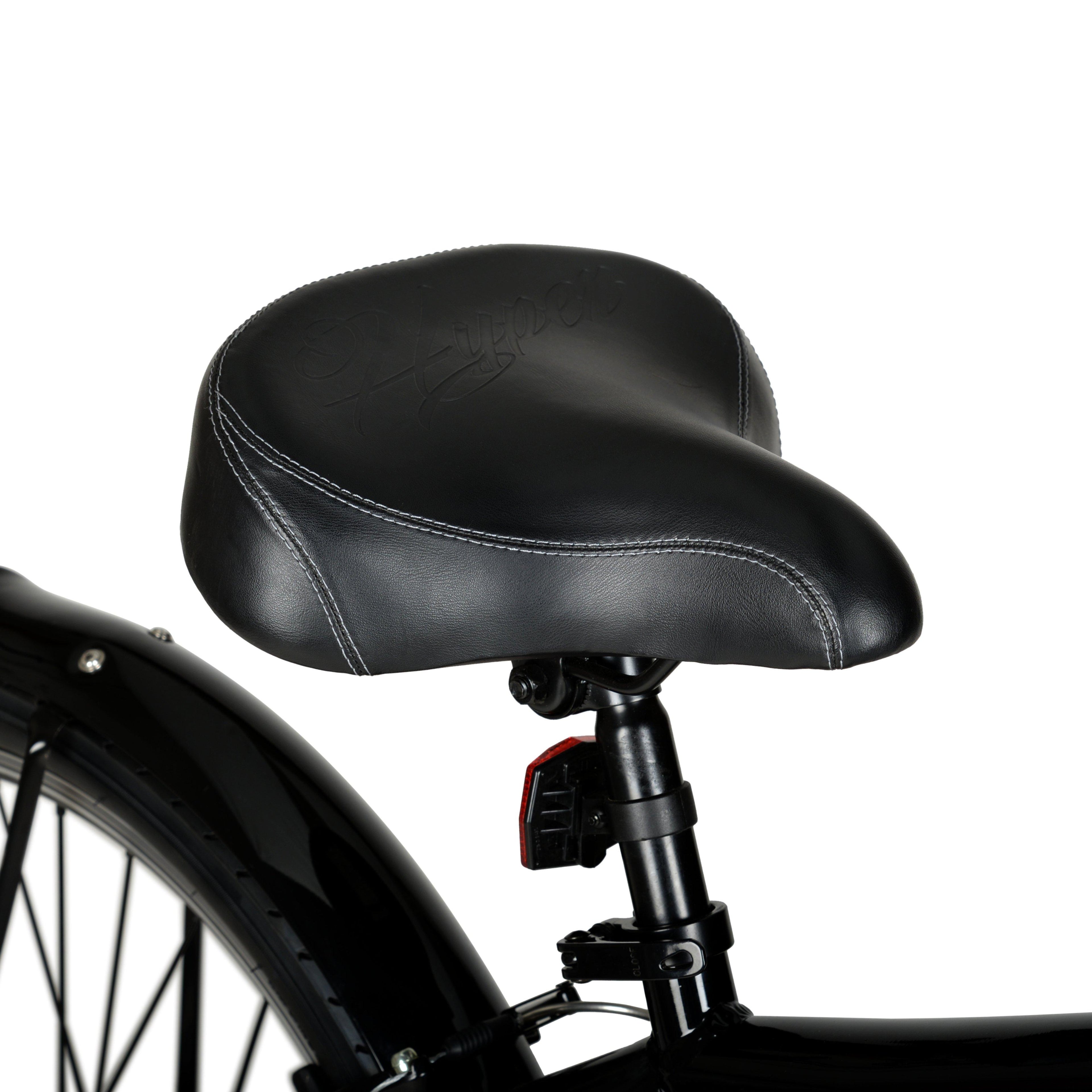 Hyper Bicycles E-Ride Electric Pedal Assist Men's Cruiser Bike, 26" Wheels, Black