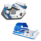 57272EP Adult 5 Seat Inflatable Island Lounge &amp; 43105E 6 Person Pool Raft