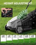 18-inch 40V Brushless Lawn Mower for Garden Yards, Lightweight Cordless Lawn Mower Battery Powered with 6-Position Height Adjustment, 2x5.0Ah Battery Included