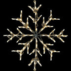 2.5 ft. 100-Light LED Warm White Snowflake Novelty Light