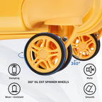 Luggage Sets, Suitcase with Spinner Wheels, Hardside Large Hard Shell 3 Piece Luggage Set, Rolling Travel Suitcases with TSA Lock (Yellow,20/24/28)