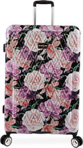 Women's Luggage Marie 29" Hardside Check in Spinner, Black Floral Print, One Size
