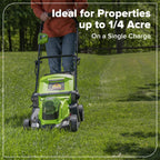 48V (24V x 2) 17" Cordless (Push) Lawn Mower (200+ Compatible Tools), (2) 4.0Ah Batteries and Dual Port Rapid Charger Included