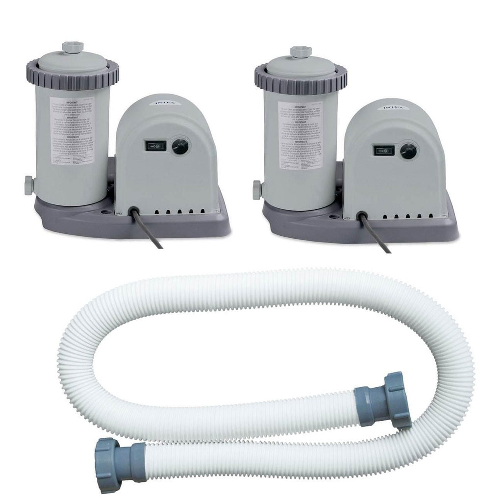 intex 1500 gph pool filter pump (2 pack) and 59" pool pump replacement hose