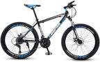 Mountain Bike 26 Inch, 21/24/27/30 Speed, Full Suspension Dual Disc Brake Mountain Bike, Mens Women Adult All Terrain Mountain Bike with Mudguard