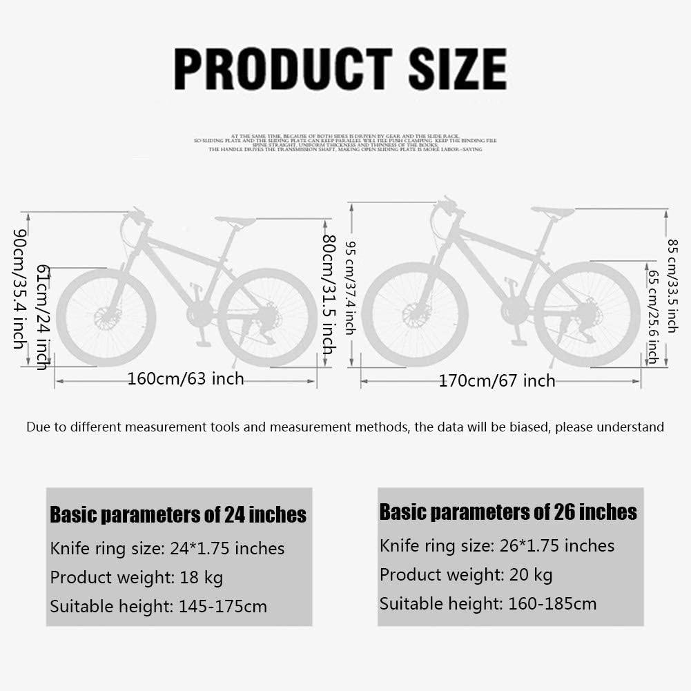 Mountain Bike 26 Inch, 21/24/27/30 Speed, Full Suspension Dual Disc Brake Mountain Bike, Mens Women Adult All Terrain Mountain Bike with Mudguard