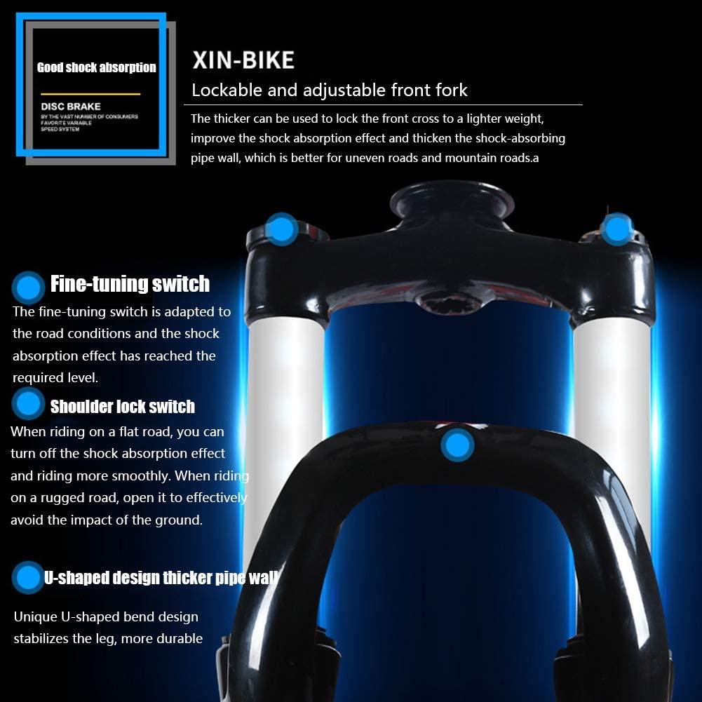 Mountain Bike 26 Inch, 21/24/27/30 Speed, Full Suspension Dual Disc Brake Mountain Bike, Mens Women Adult All Terrain Mountain Bike with Mudguard
