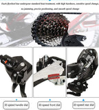 Mountain Bike 26 Inch, 21/24/27/30 Speed, Full Suspension Dual Disc Brake Mountain Bike, Mens Women Adult All Terrain Mountain Bike with Mudguard
