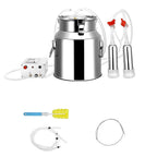7/14l cow milking machine rechargeable use electric vacuum pulsation suction pump milker machine suitable for farms or daily family portable with brush milk lining (14l)