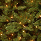 7-1/2 ft. Feel Real Grande Fir Pencil Slim Hinged Artificial Christmas Tree with 350 Clear Lights