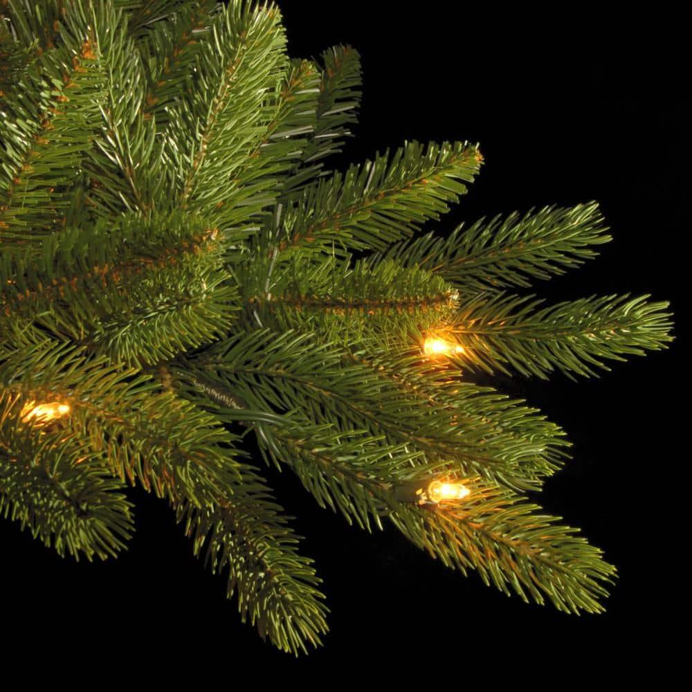 7-1/2 ft. Feel Real Grande Fir Pencil Slim Hinged Artificial Christmas Tree with 350 Clear Lights
