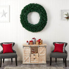 48 in. Prelit LED Artificial Christmas Wreath with 714 Bendable Branches and 200 Warm White LED Lights
