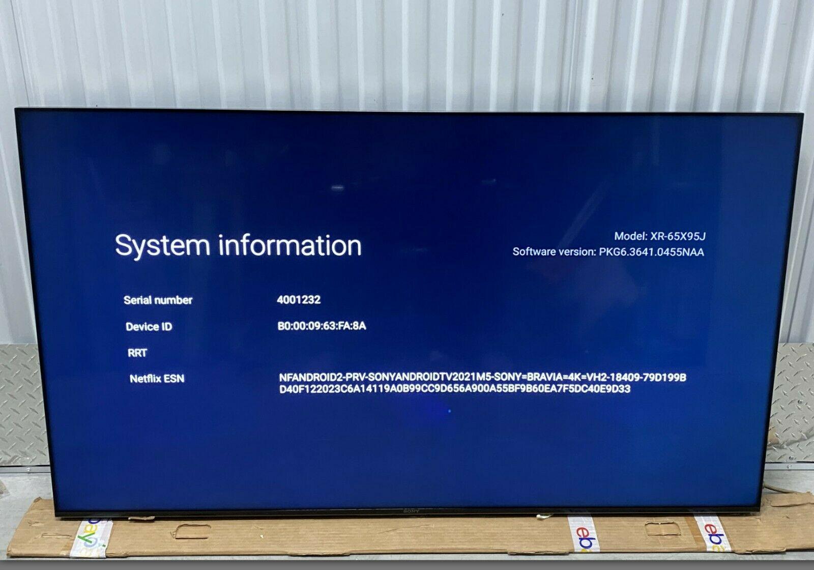 sony xr65x95j bravia xr x95j 4k hdr full array led free in-home warranty
