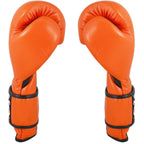 Cleto Reyes Hook and Loop Leather Training Boxing Gloves - 12 oz. - Tiger Orange