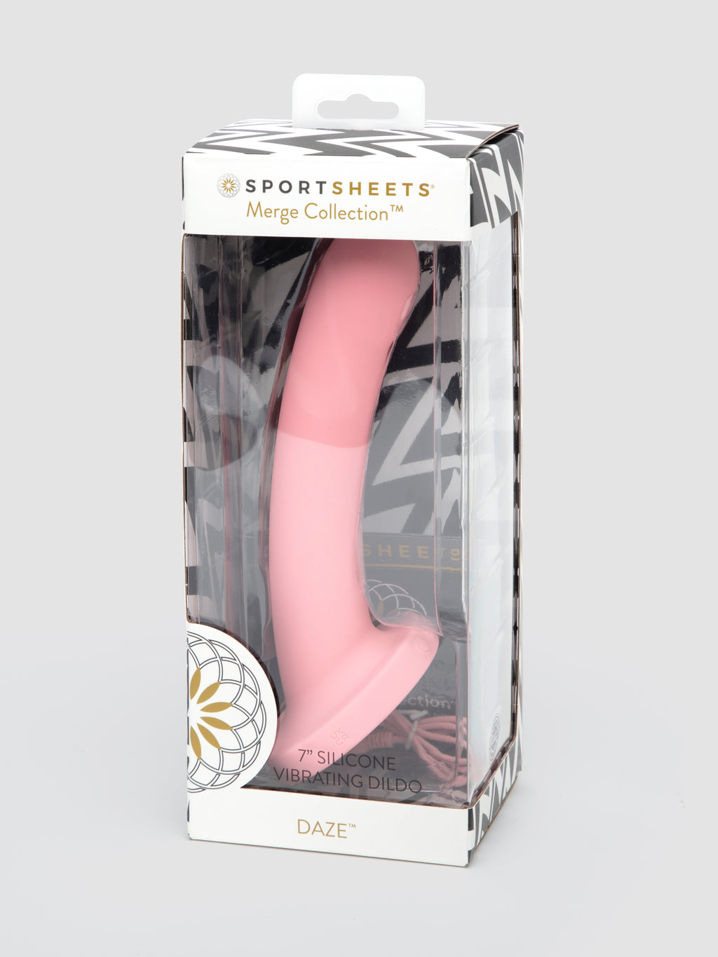Sportsheets Daze Vibrating Rechargeable Non-Realistic Silicone Dildo, Pink