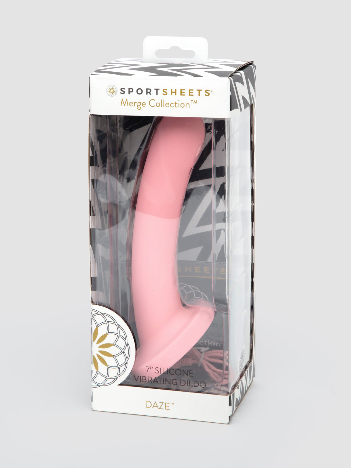 Sportsheets Daze Vibrating Rechargeable Non-Realistic Silicone Dildo, Pink