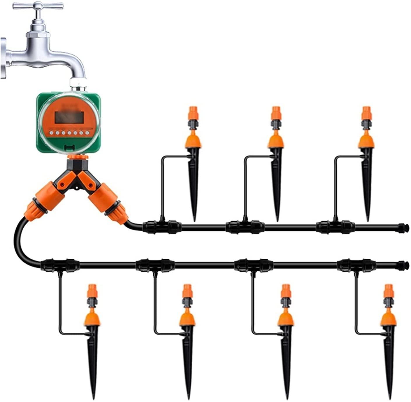 BBGS DIY Plant Watering Kit Automatic Irrigation System, Adjustable Nozzles Sprinkler, Mist Cooling Set for Garden Greenhouse Lawn Patio (Color : Style 2)
