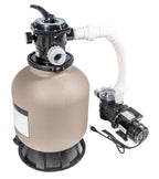 above-ground swimming pool sand filter system with 0.35 hp pump
