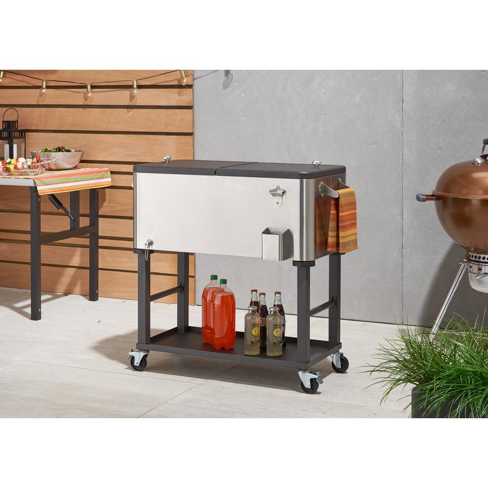 100 Qt./25 Gal.  Steel Wheeled Cooler with Detachable Tub