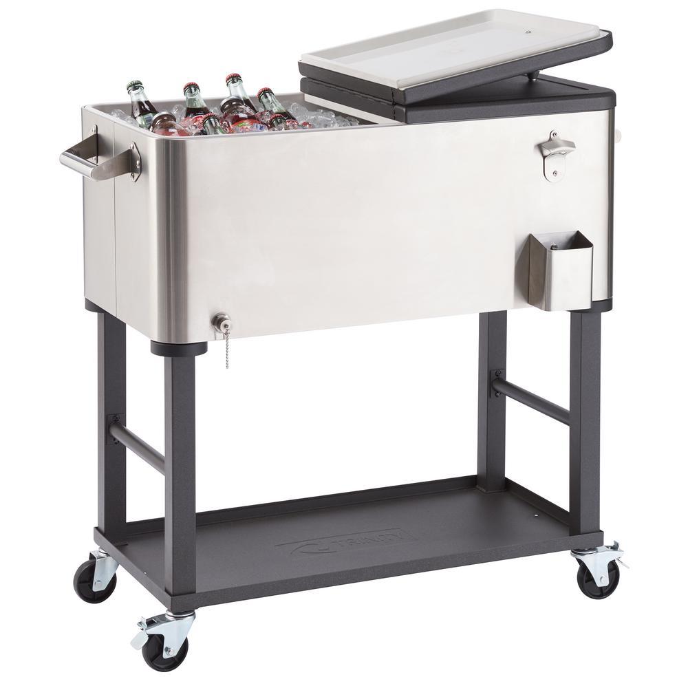 100 Qt./25 Gal.  Steel Wheeled Cooler with Detachable Tub