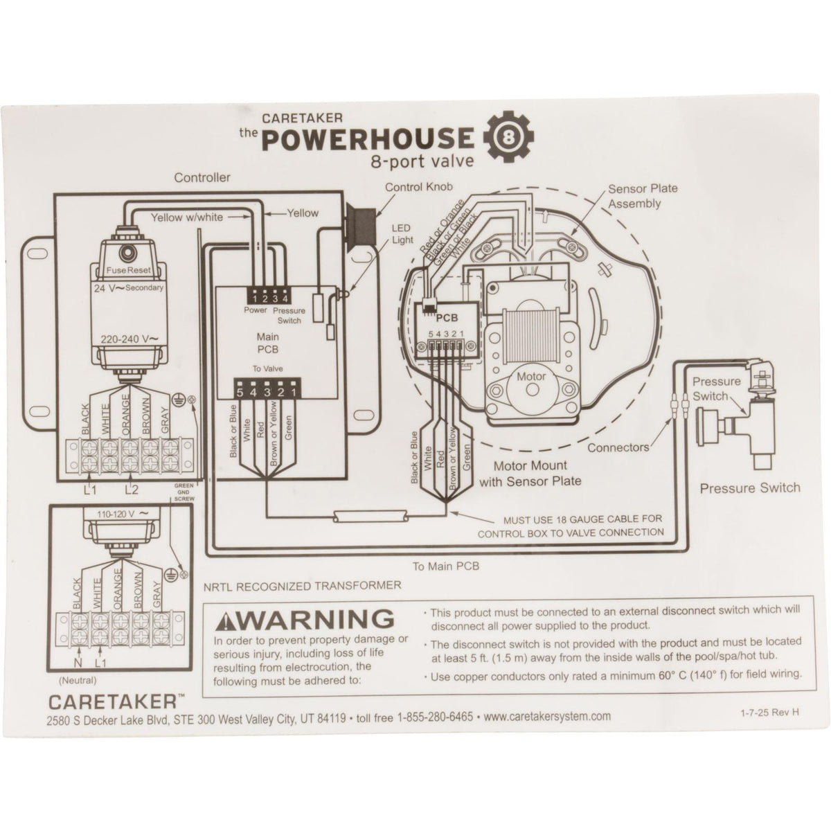 Zodiac Pool Solutions Transformer Upgrade Kit, Caretaker UltraFlex 1 &amp; 2