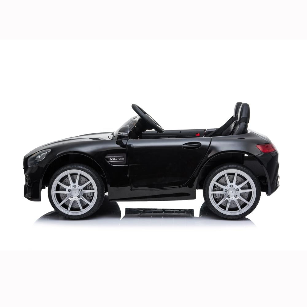 Clearance! Kids 12V RC Ride-On Car, Electric Ride On Toys for Boys, 3-6 Years Old Power Wheels Car, Ride On Truck Car w/ Remote Control, 3 Speeds, Spring Suspension, LED Light, Black, W5696