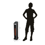 1500W Electric Infrared Heater, 24" Portable Fast Heating Space Personal Heater with Remote Control, 2 Element Quartz Electric Fireplace Heater with Adjustable Thermostat for Home Office, S8641