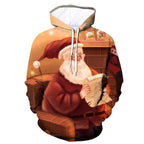 2021 Xmas Winter 3D Santa Claus Printing Sweatshirt Hoodies