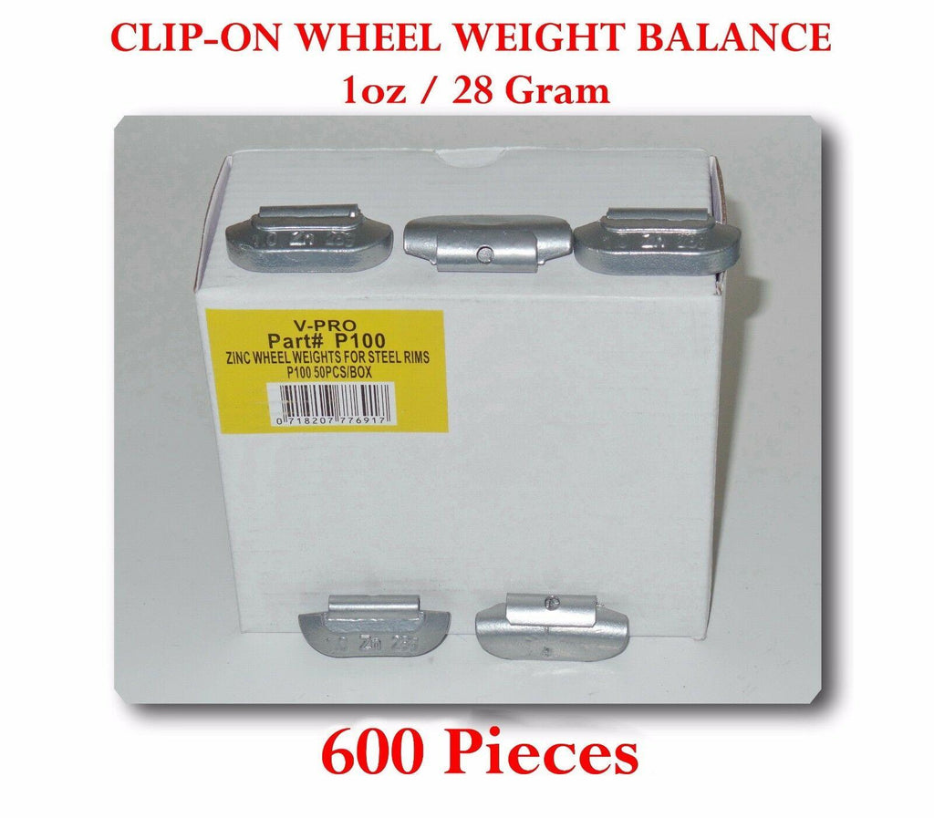 600 Pcs P Style Clip-on Wheel Weight  1oz 28 gram  P100 Led Free