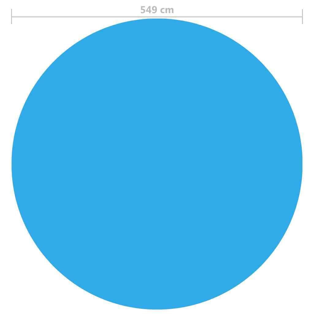 round pool cover 216 inch pe blue