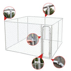 JAXPETY Dog House Kennel LarCaPen Outdoor Pet Durable Metal Fences 10 x 10 x 6 F