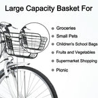 WINTECY Cruiser Bike Women 24 Inch, Men Women Bike Road Bicycle with Basket for Adults - 24 Inch Wheels