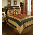Sherry Kline  Milano Red Black 8-piece Comforter Set Red Queen Microfiber, Chenille