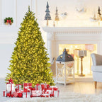 6 ft. Pre-Lit LED Light Artificial Christmas Tree Fir with 8 Flash Modes Patio