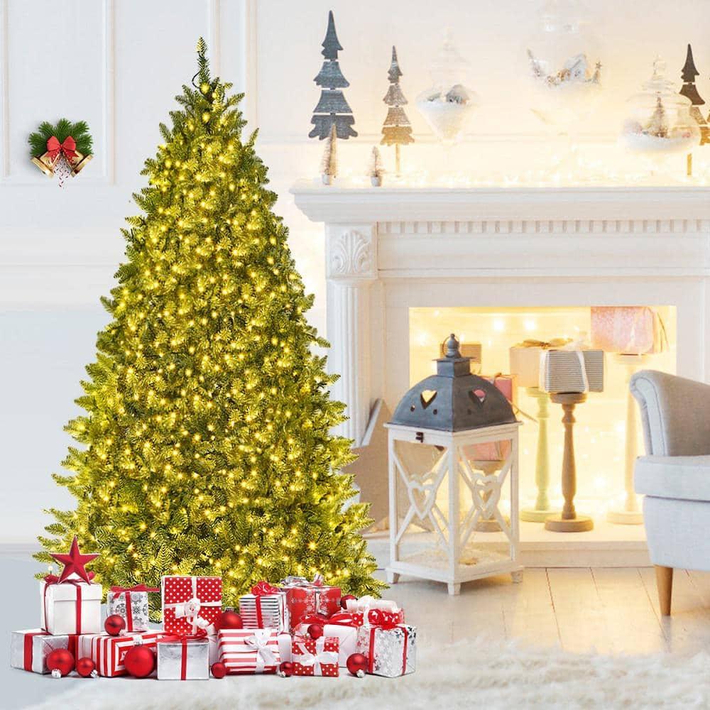 6 ft. Pre-Lit LED Light Artificial Christmas Tree Fir with 8 Flash Modes Patio