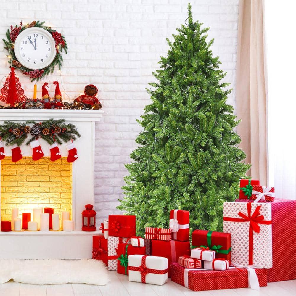 6 ft. Pre-Lit LED Light Artificial Christmas Tree Fir with 8 Flash Modes Patio