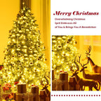 6 ft. Pre-Lit LED Light Artificial Christmas Tree Fir with 8 Flash Modes Patio
