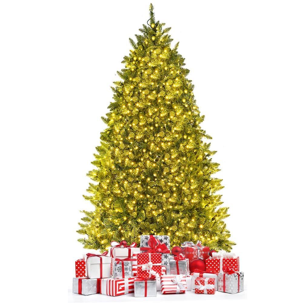 6 ft. Pre-Lit LED Light Artificial Christmas Tree Fir with 8 Flash Modes Patio