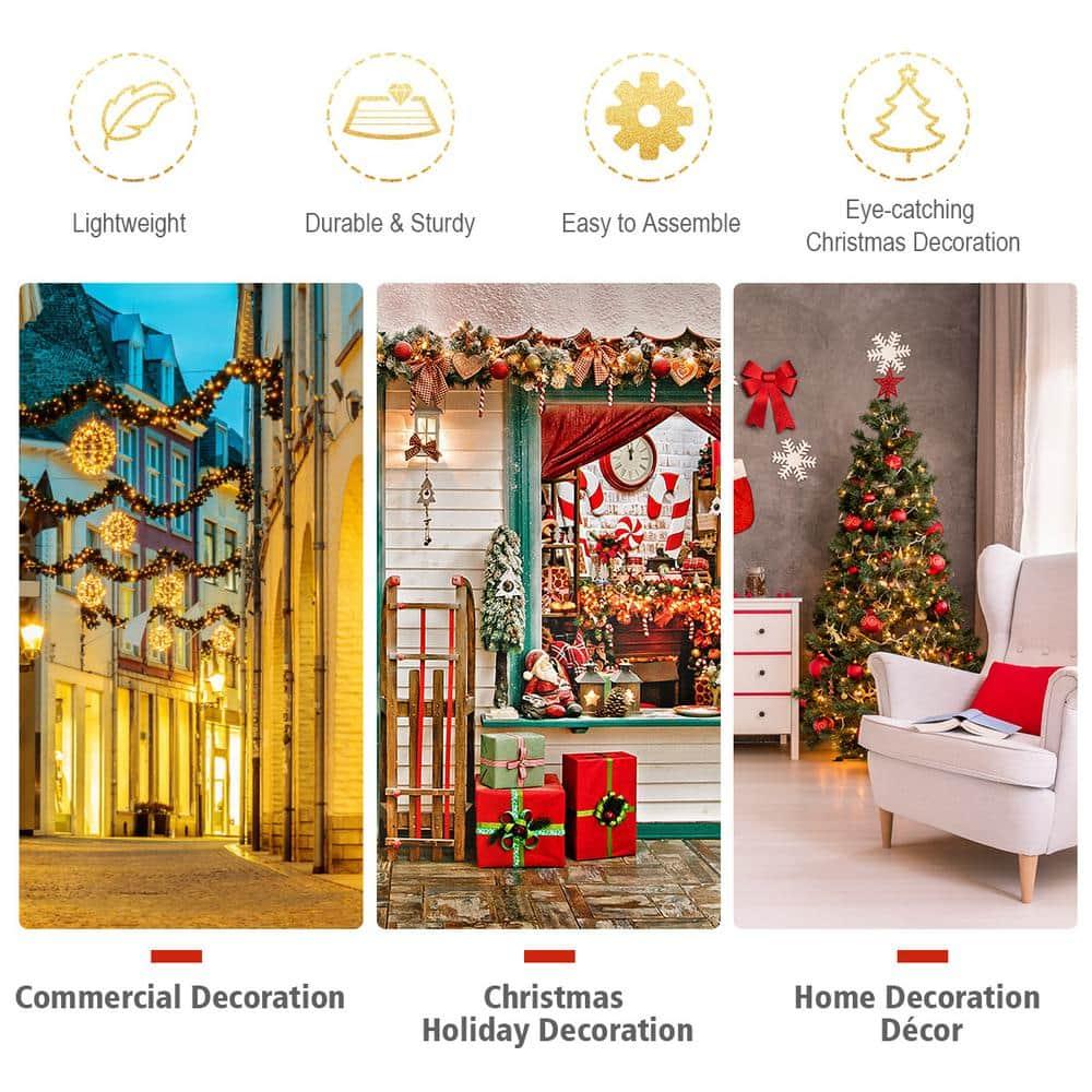 6 ft. Pre-Lit LED Light Artificial Christmas Tree Fir with 8 Flash Modes Patio