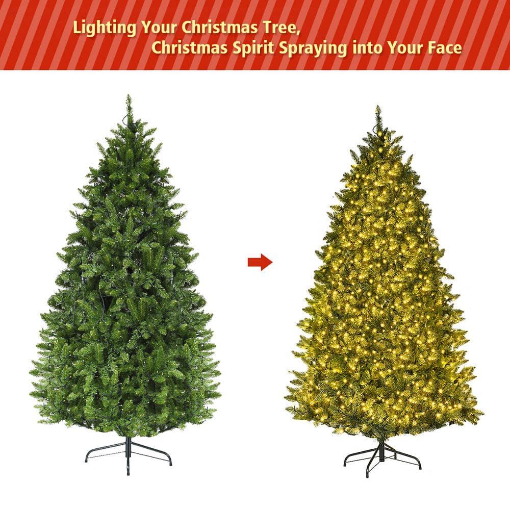 6 ft. Pre-Lit LED Light Artificial Christmas Tree Fir with 8 Flash Modes Patio